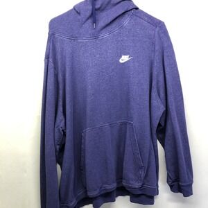 Nike Sportswear Club Hoodie Pullover Funnel Neck Purple Women 3XL Plus Size